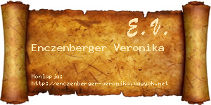 Enczenberger Veronika névjegykártya